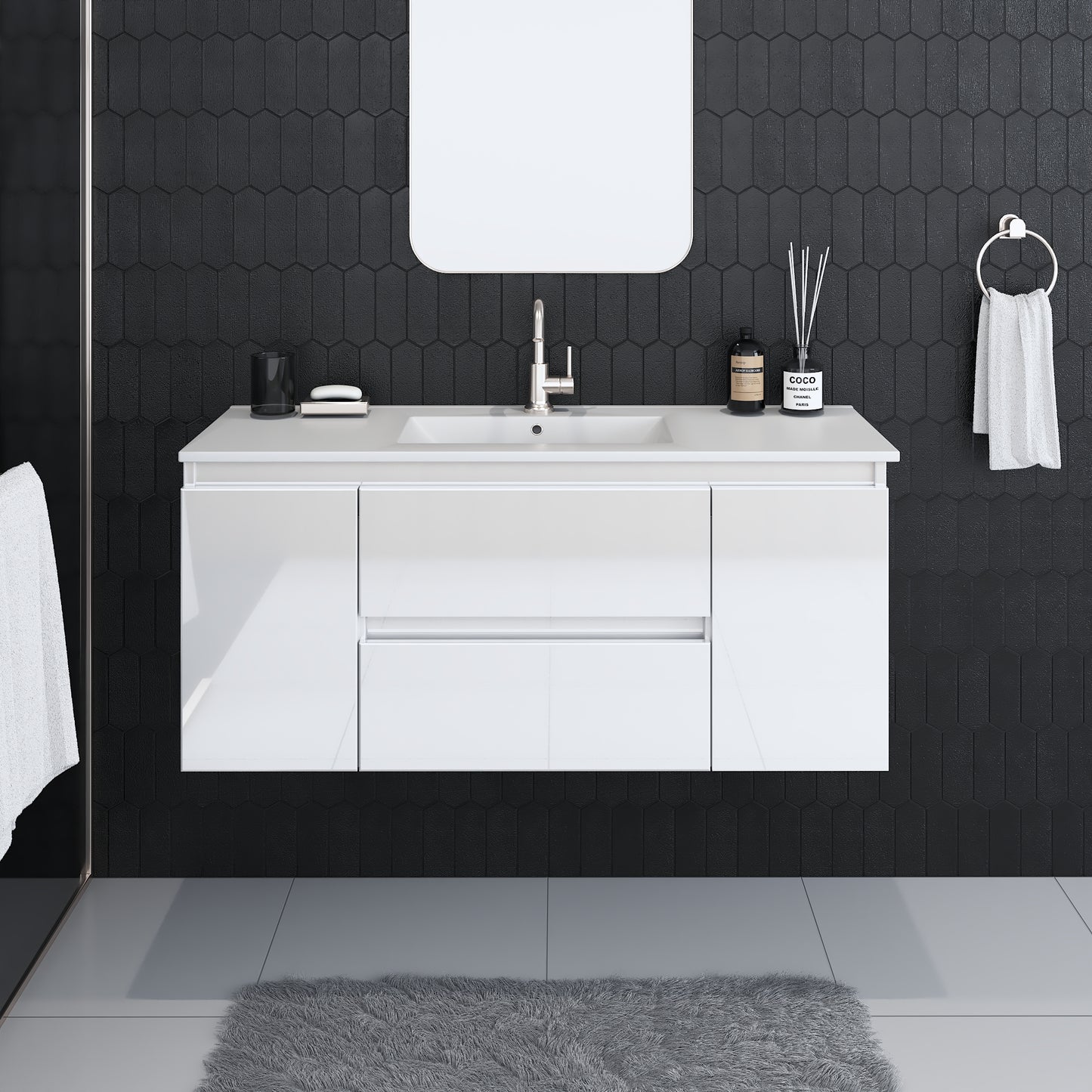 Salt 48" Bathroom Vanity with integrated counter top