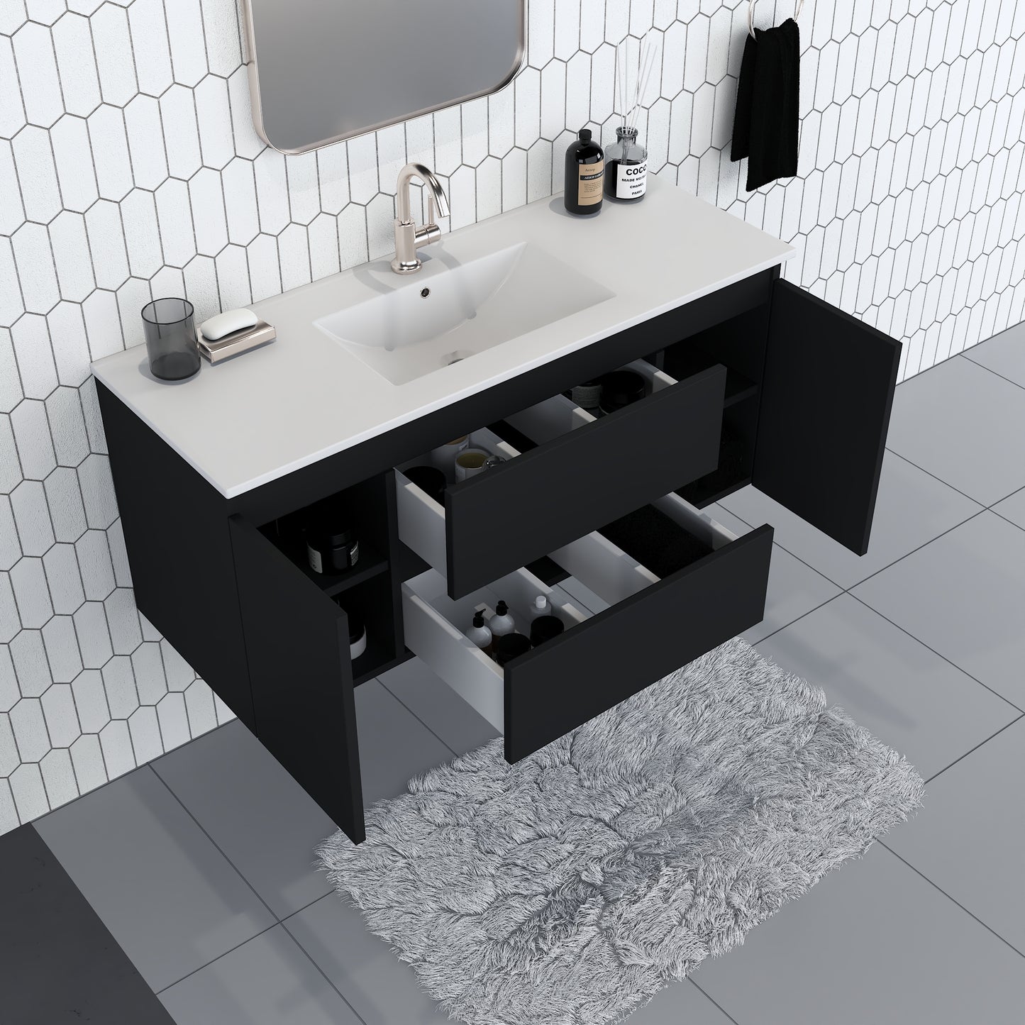 Salt 48" Bathroom Vanity with integrated counter top