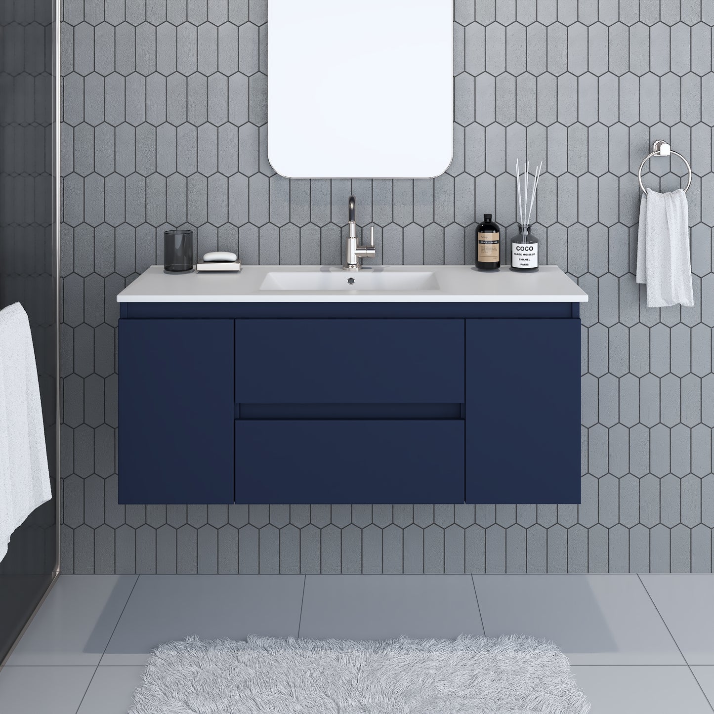 Salt 48" Bathroom Vanity with integrated counter top