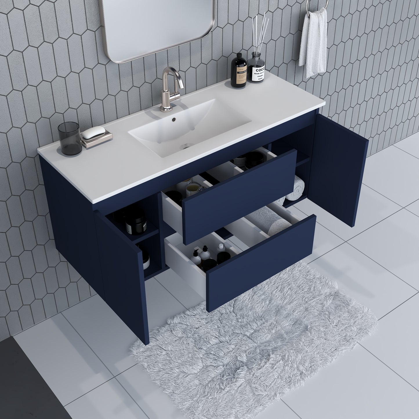 Salt 48" Bathroom Vanity with integrated counter top