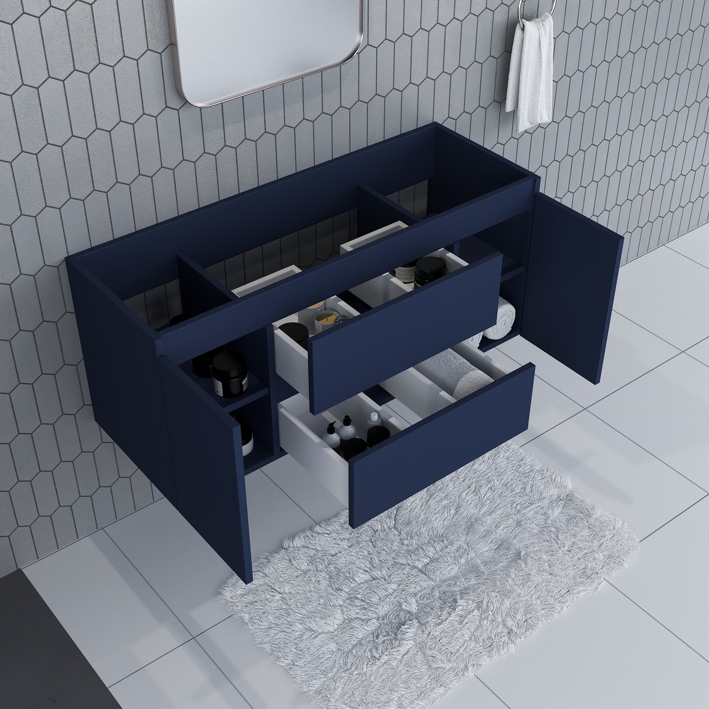Salt 48" Bathroom Vanity Cabinet Only