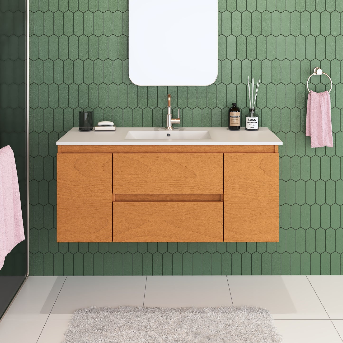 Salt 48" Bathroom Vanity with integrated counter top