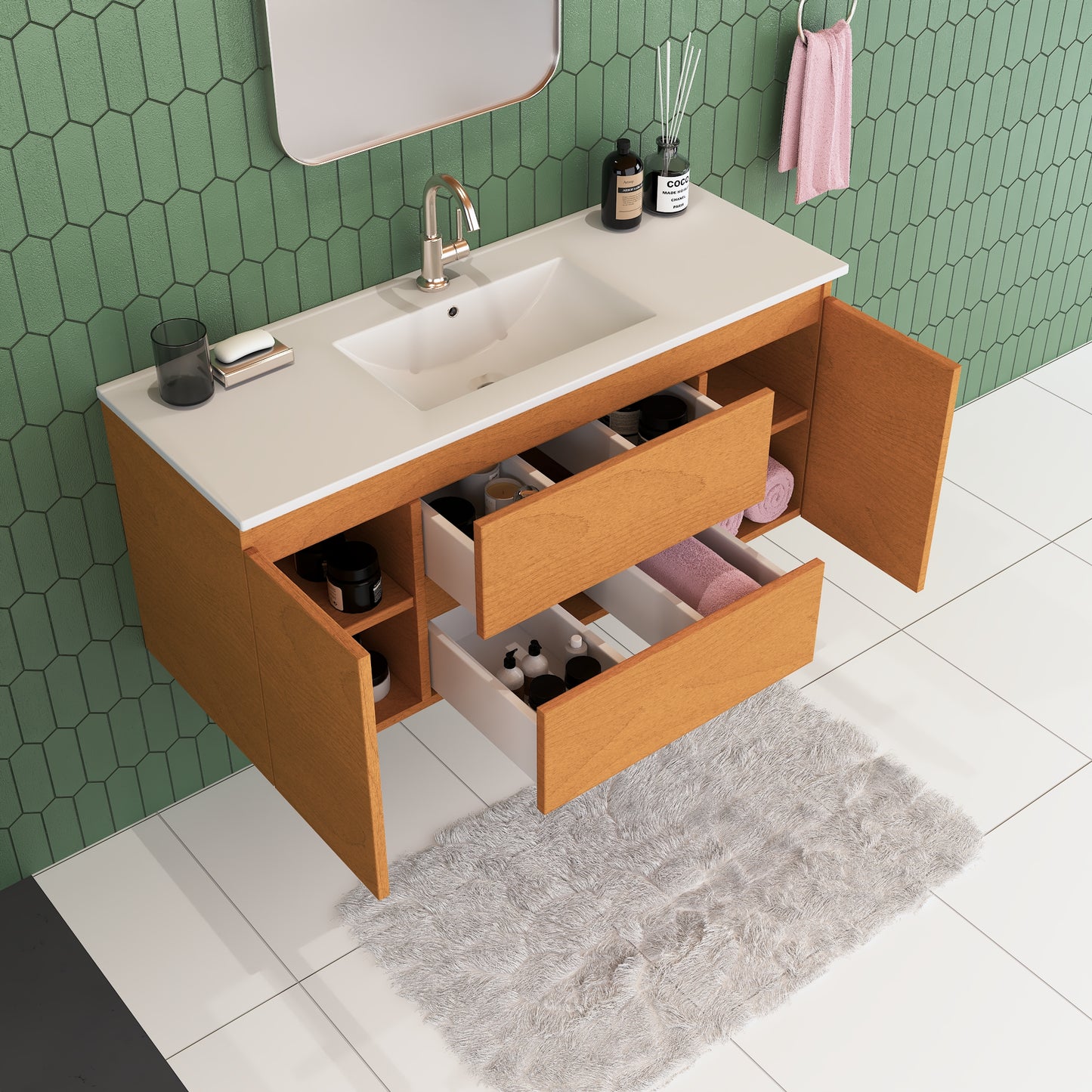 Salt 48" Bathroom Vanity with integrated counter top