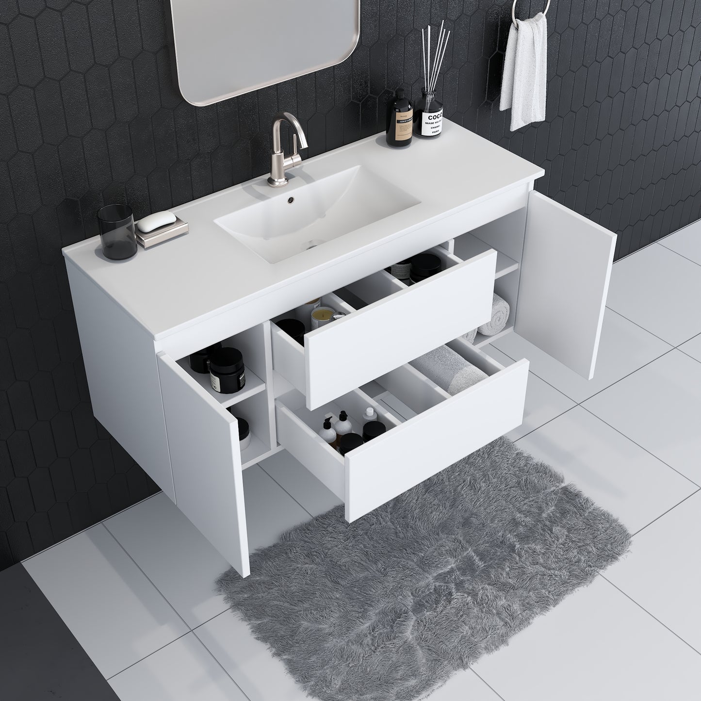 Salt 48" Bathroom Vanity with integrated counter top