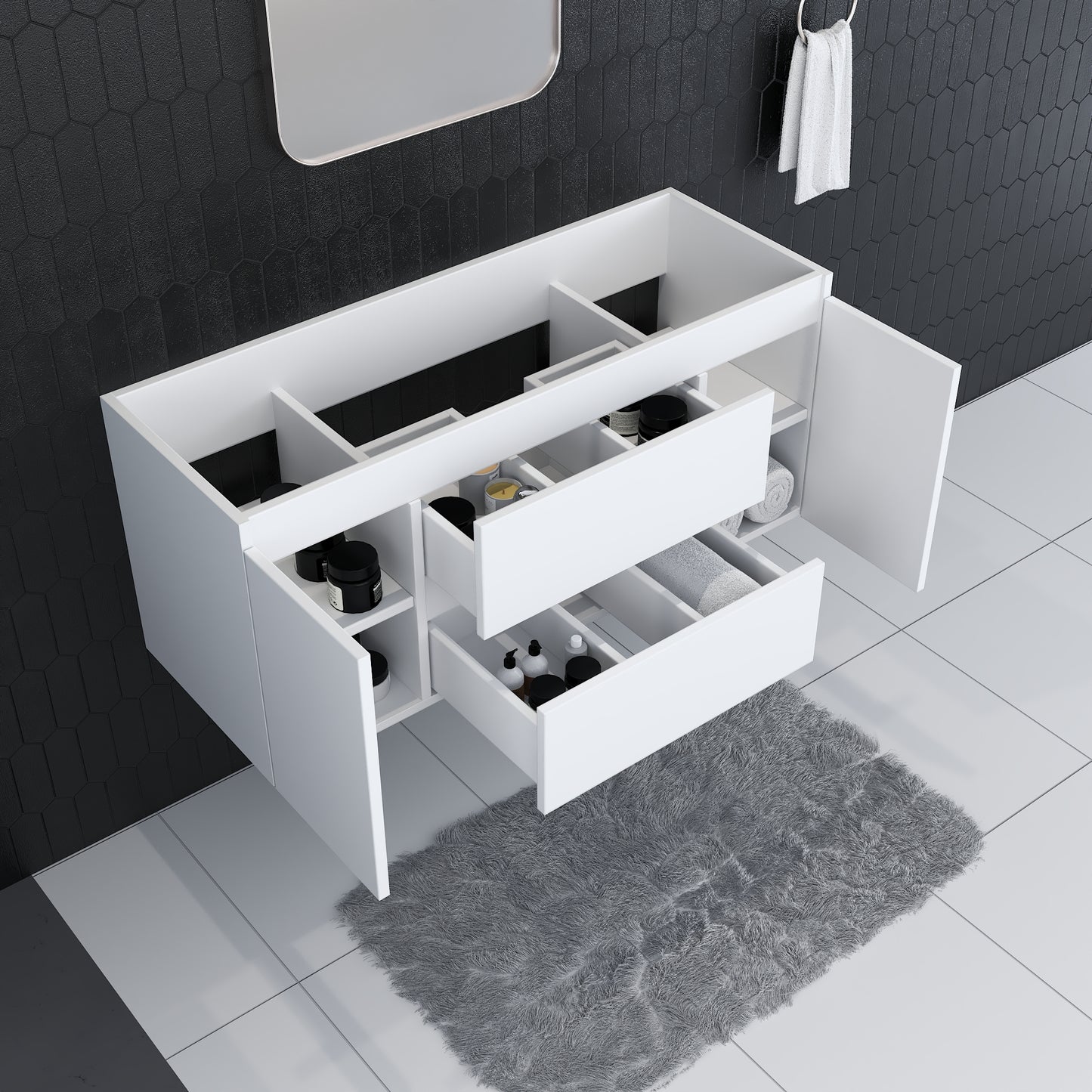 Salt 48" Bathroom Vanity Cabinet Only