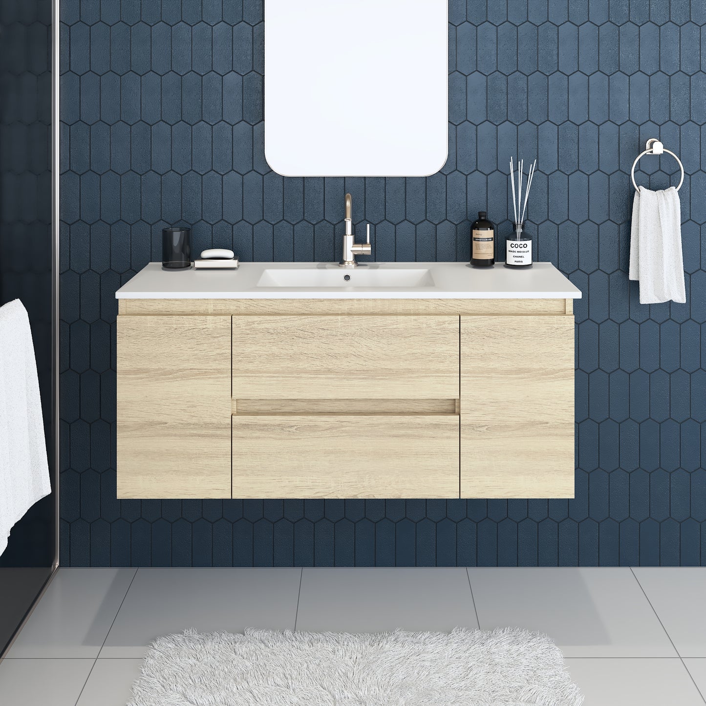 Salt 48" Bathroom Vanity with integrated counter top