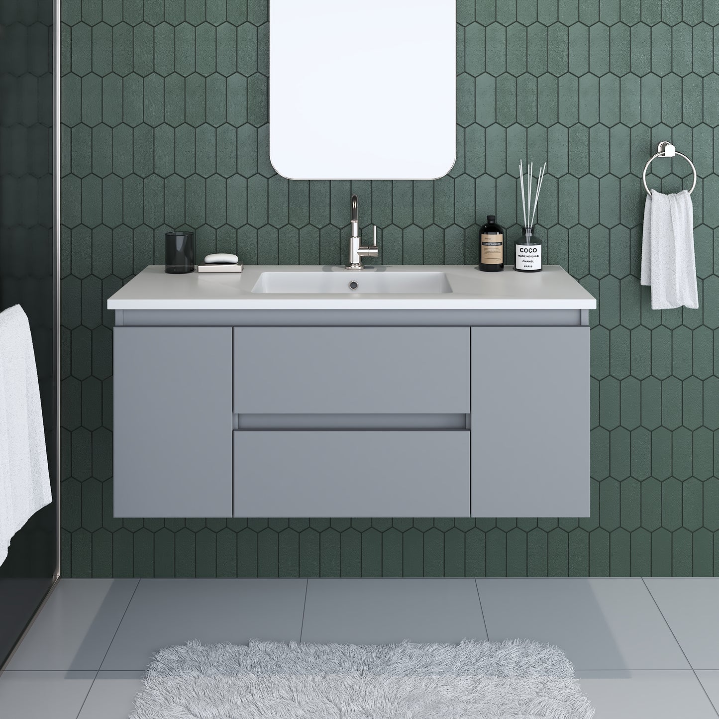 Salt 48" Bathroom Vanity with integrated counter top