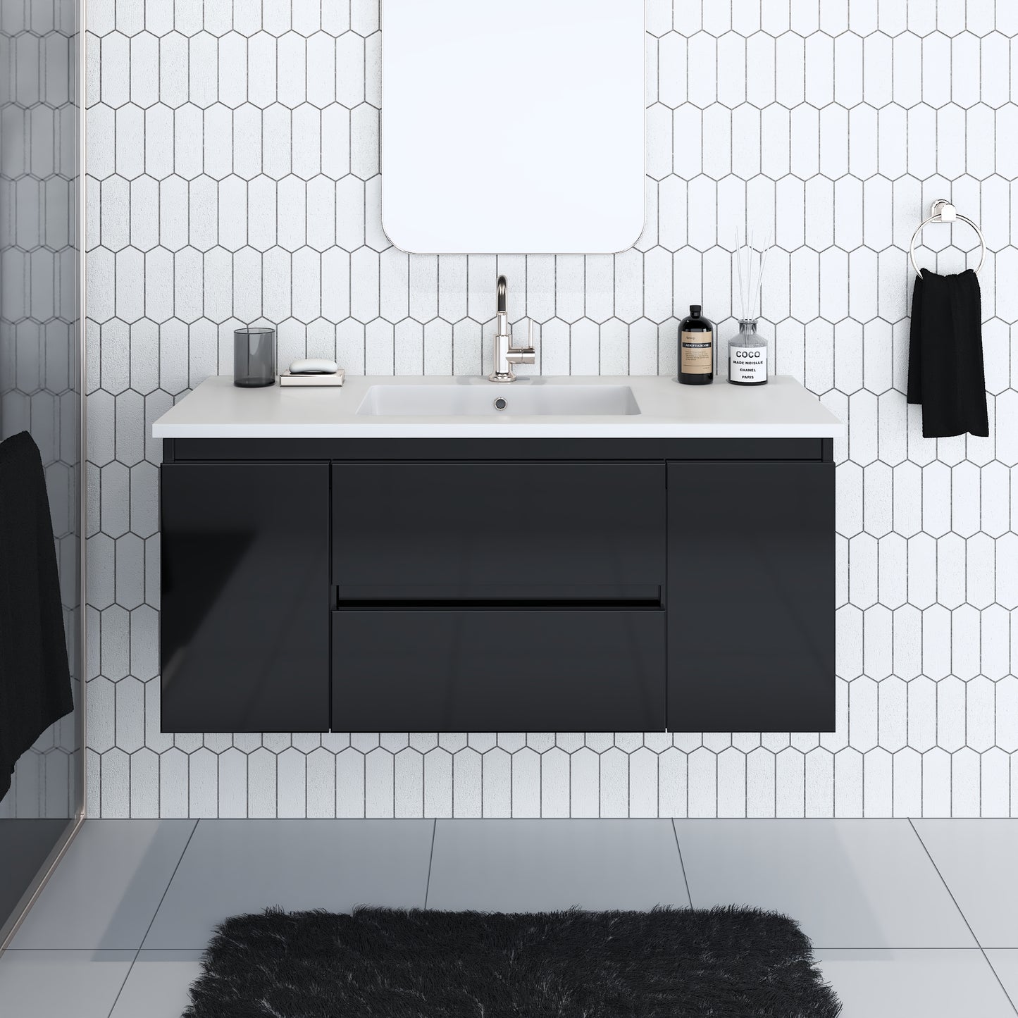 Salt 48" Bathroom Vanity with integrated counter top