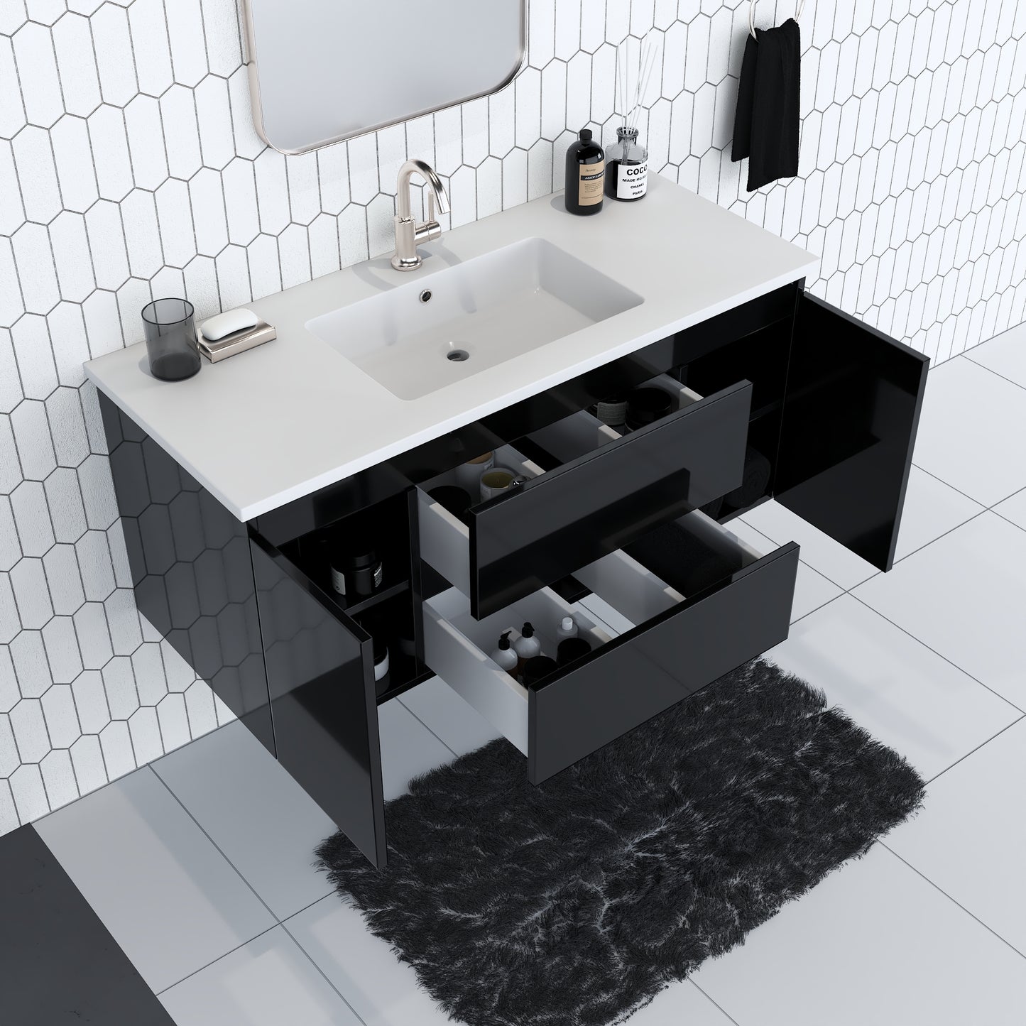 Salt 48" Bathroom Vanity with integrated counter top