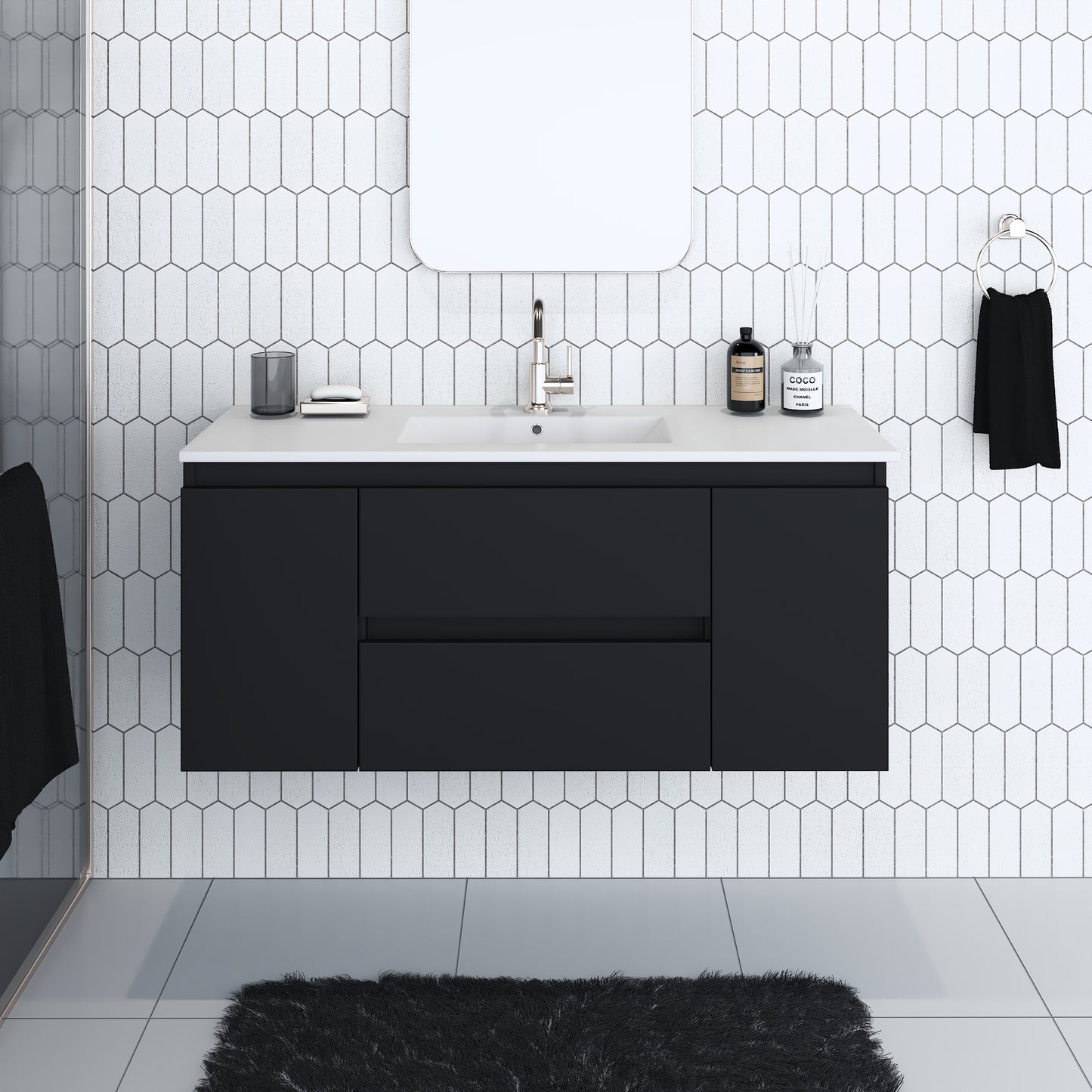 Salt 48" Bathroom Vanity with integrated counter top