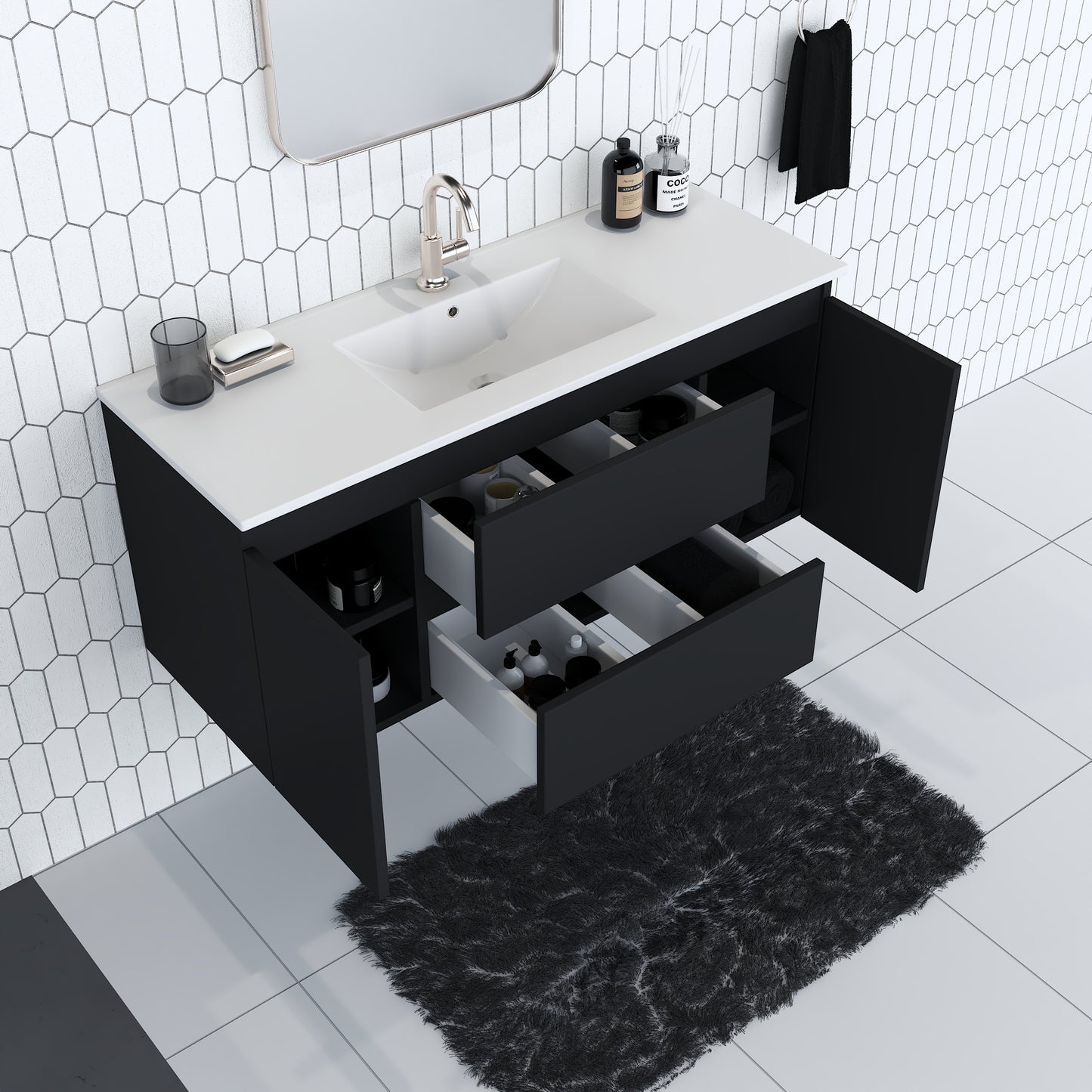 Salt 48" Bathroom Vanity with integrated counter top