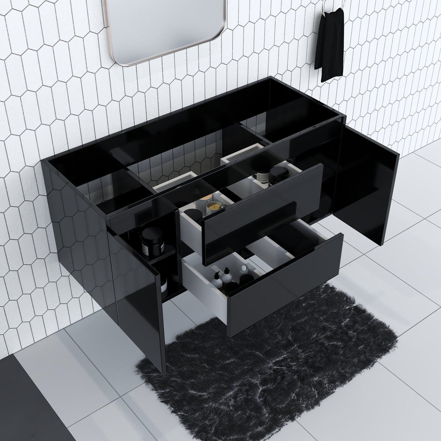 Salt 48" Bathroom Vanity Cabinet Only