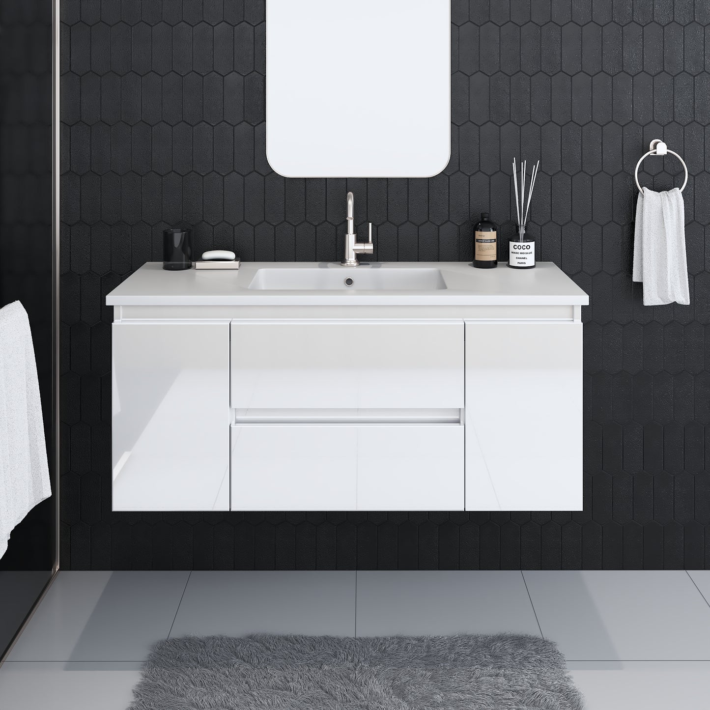Salt 48" Bathroom Vanity with integrated counter top