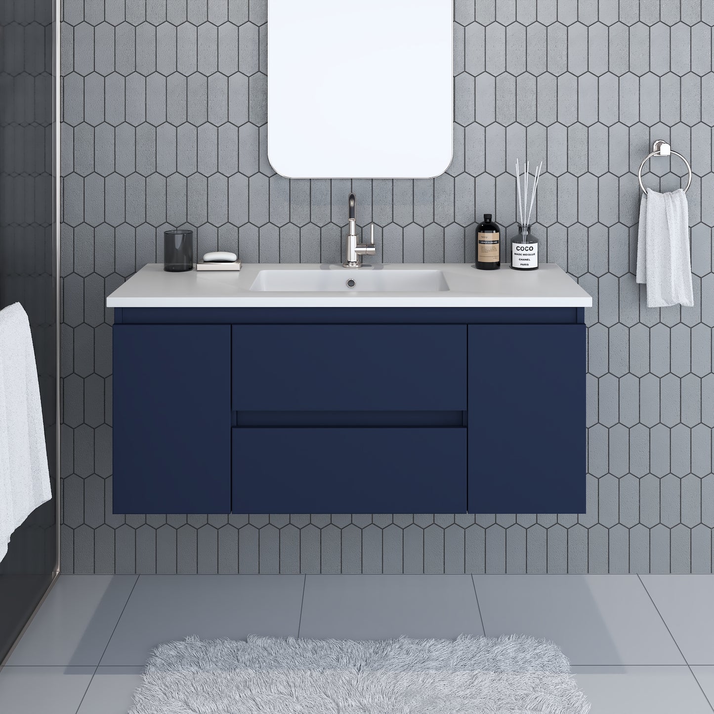 Salt 48" Bathroom Vanity with integrated counter top