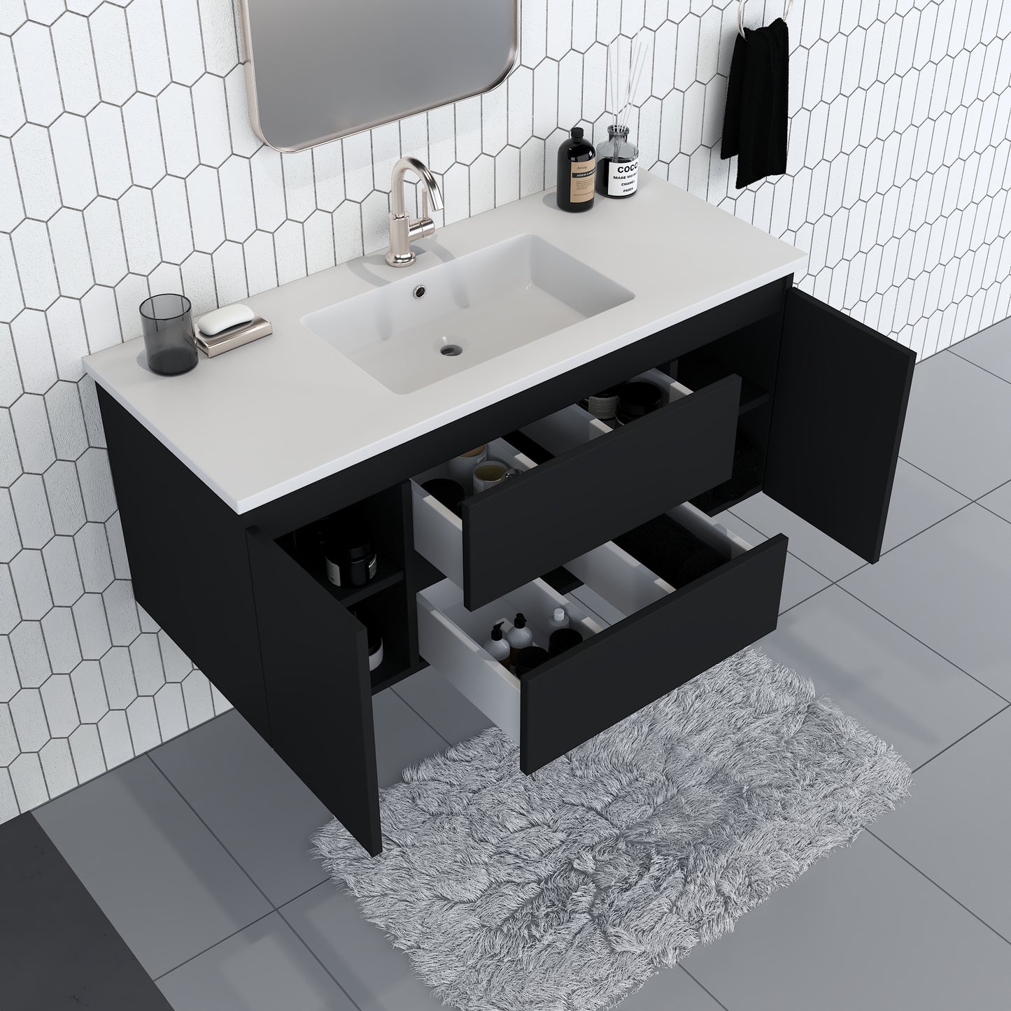 Salt 48" Bathroom Vanity with integrated counter top