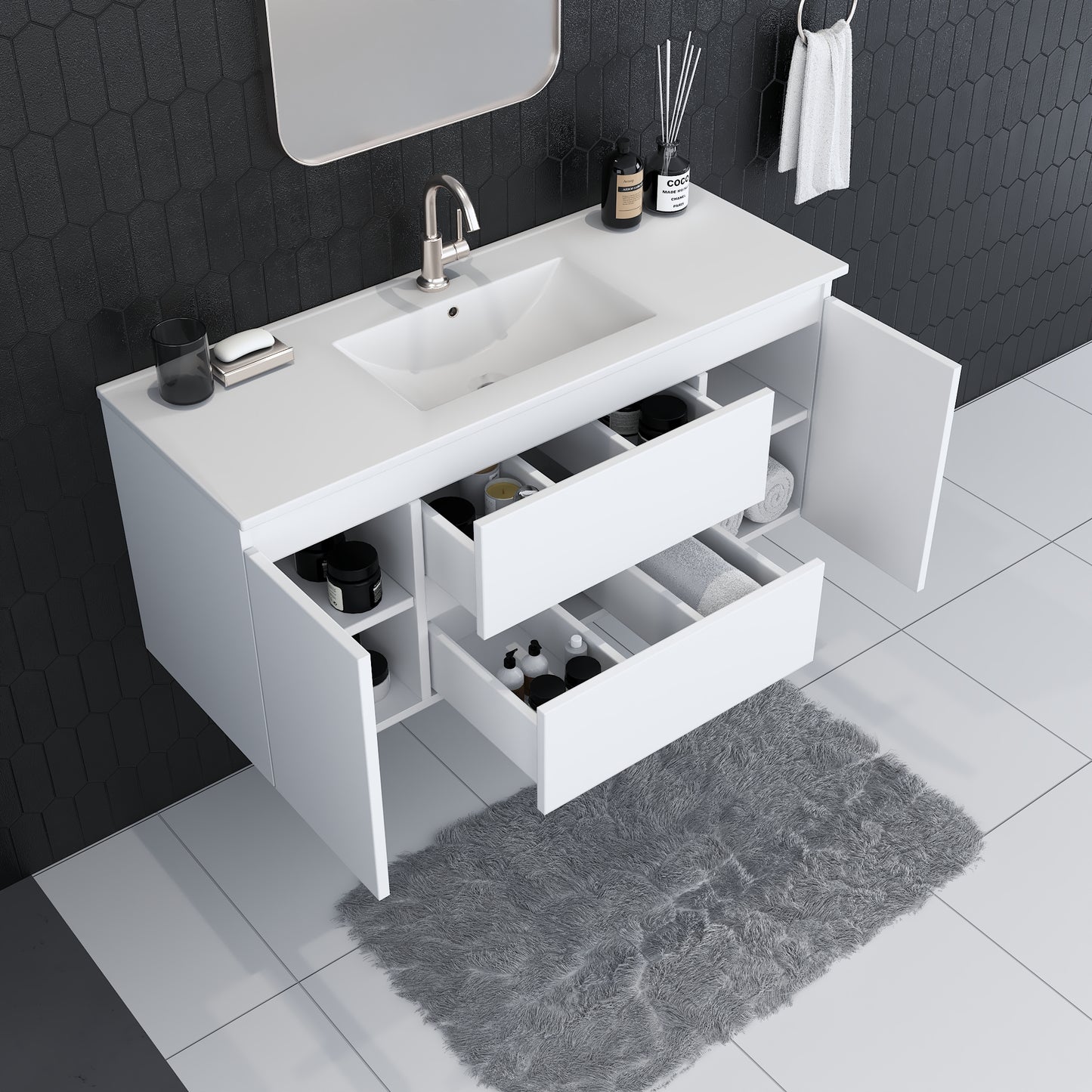 Salt 48" Bathroom Vanity with integrated counter top
