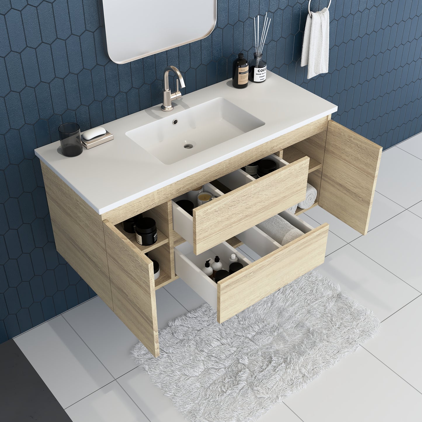 Salt 48" Bathroom Vanity with integrated counter top