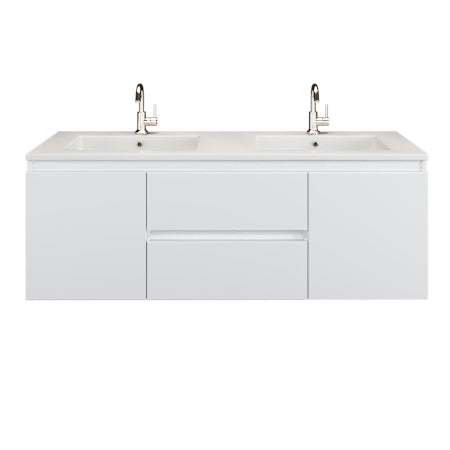 Salt 60" Double SInk Bathroom Vanity with integrated counter top