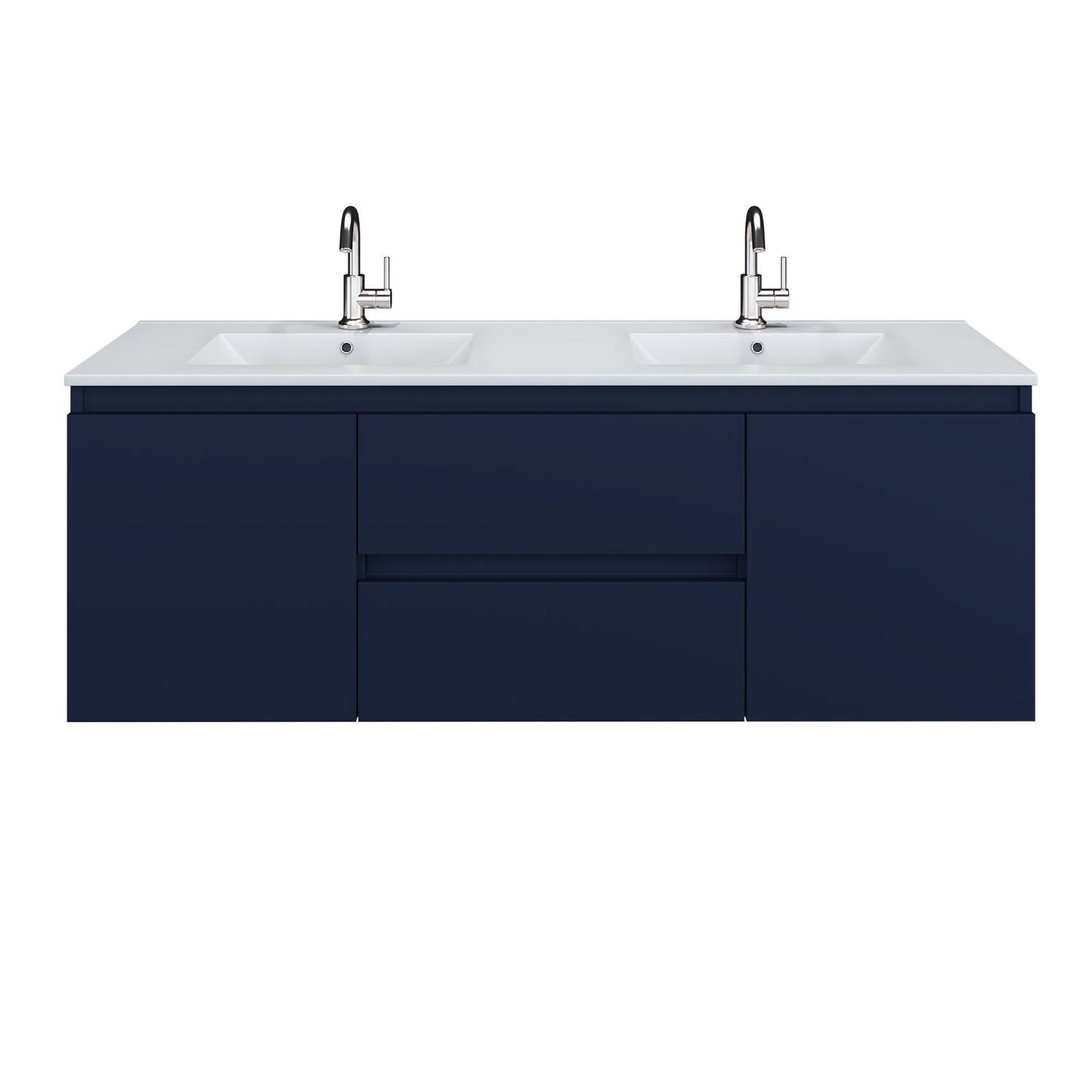 Salt 60" Double SInk Bathroom Vanity with integrated counter top