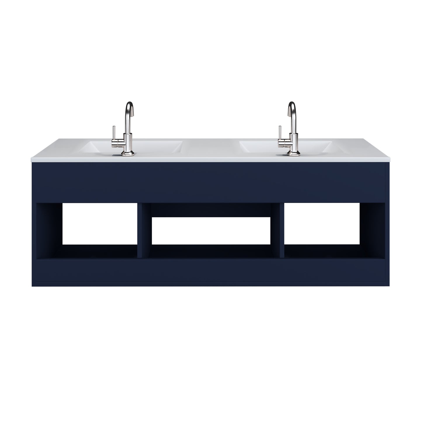 Salt 60" Double SInk Bathroom Vanity with integrated counter top