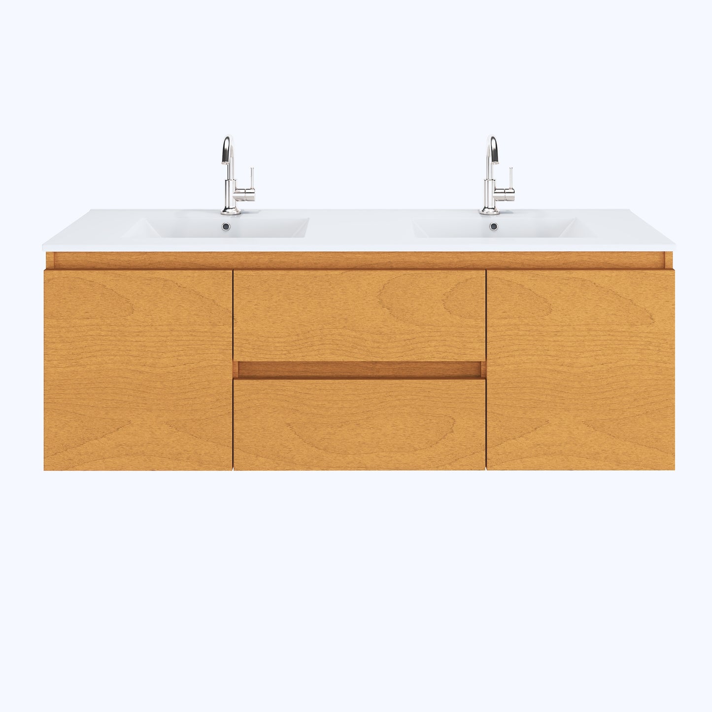 Salt 60" Double SInk Bathroom Vanity with integrated counter top