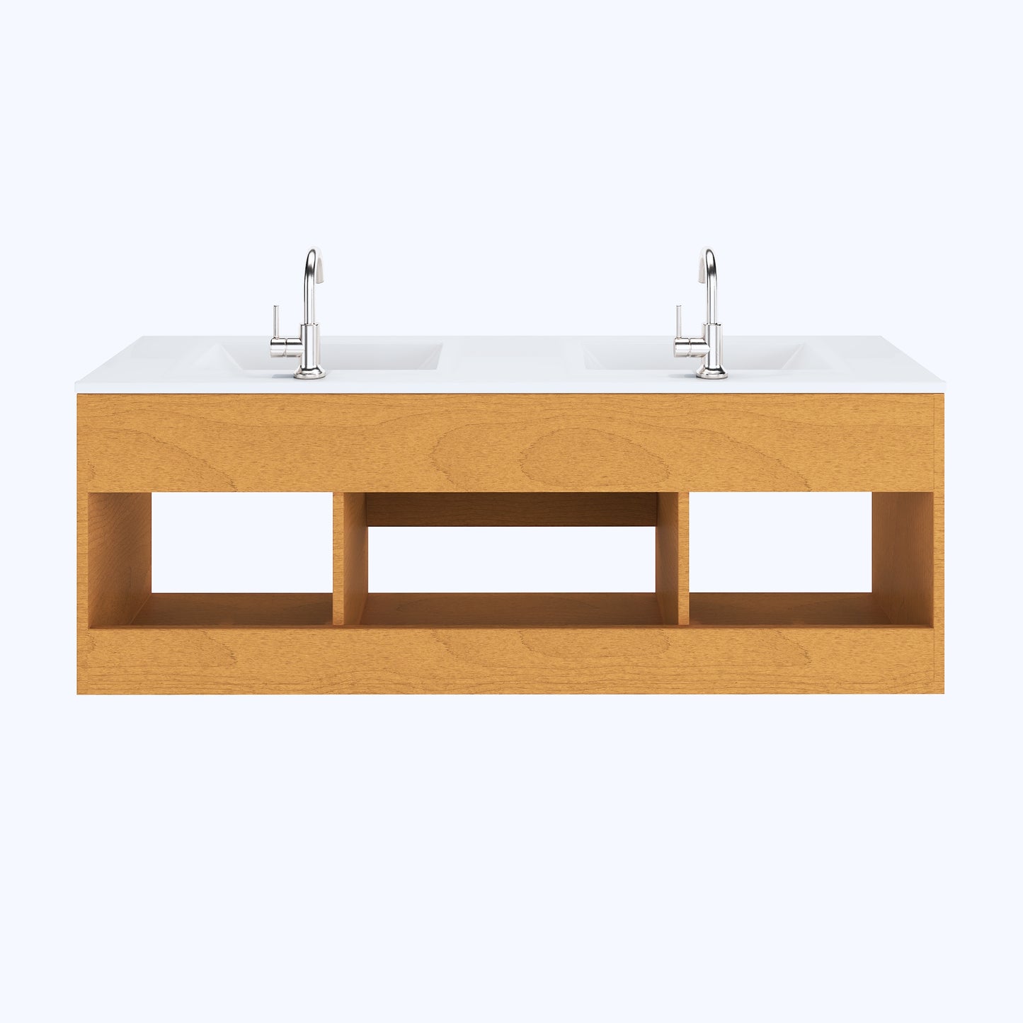 Salt 60" Double SInk Bathroom Vanity with integrated counter top