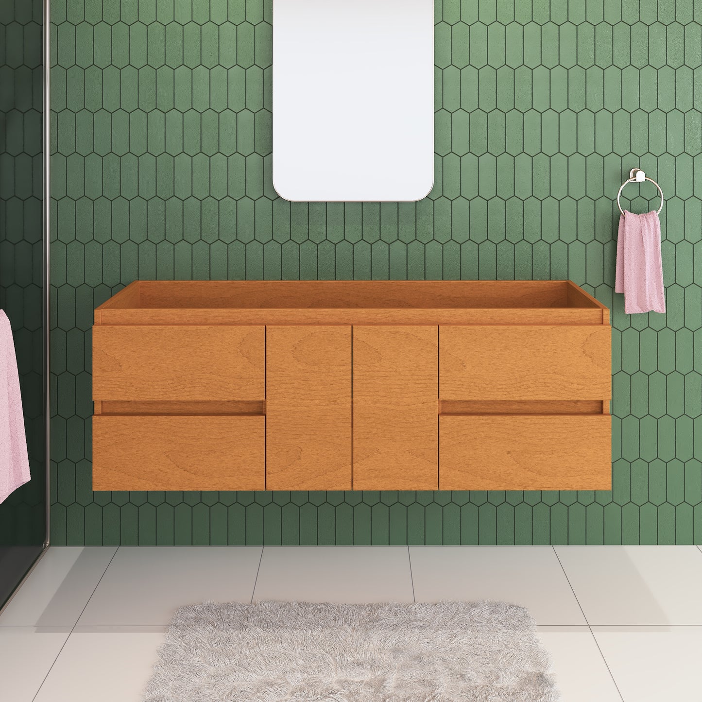 Salt 60" Single Sink Bathroom Vanity Cabinet Only
