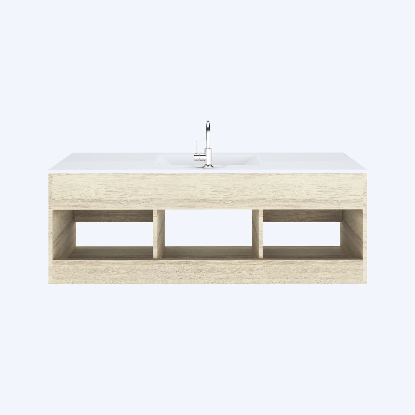Salt 60" Single Sink Bathroom Vanity with integrated counter top