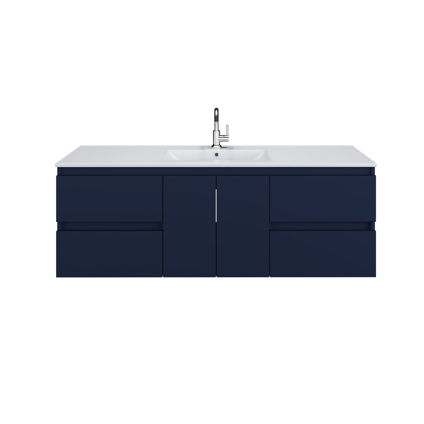Salt 60" Single Sink Bathroom Vanity with integrated counter top