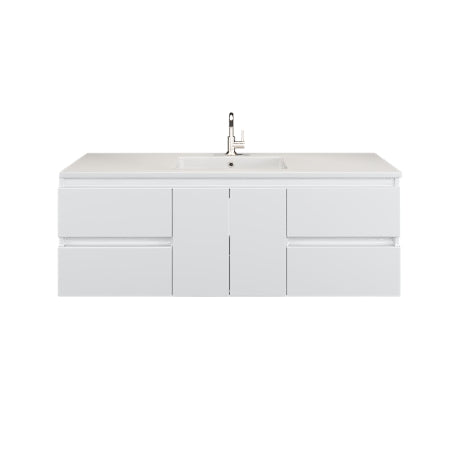 Salt 60" Single Sink Bathroom Vanity with integrated counter top