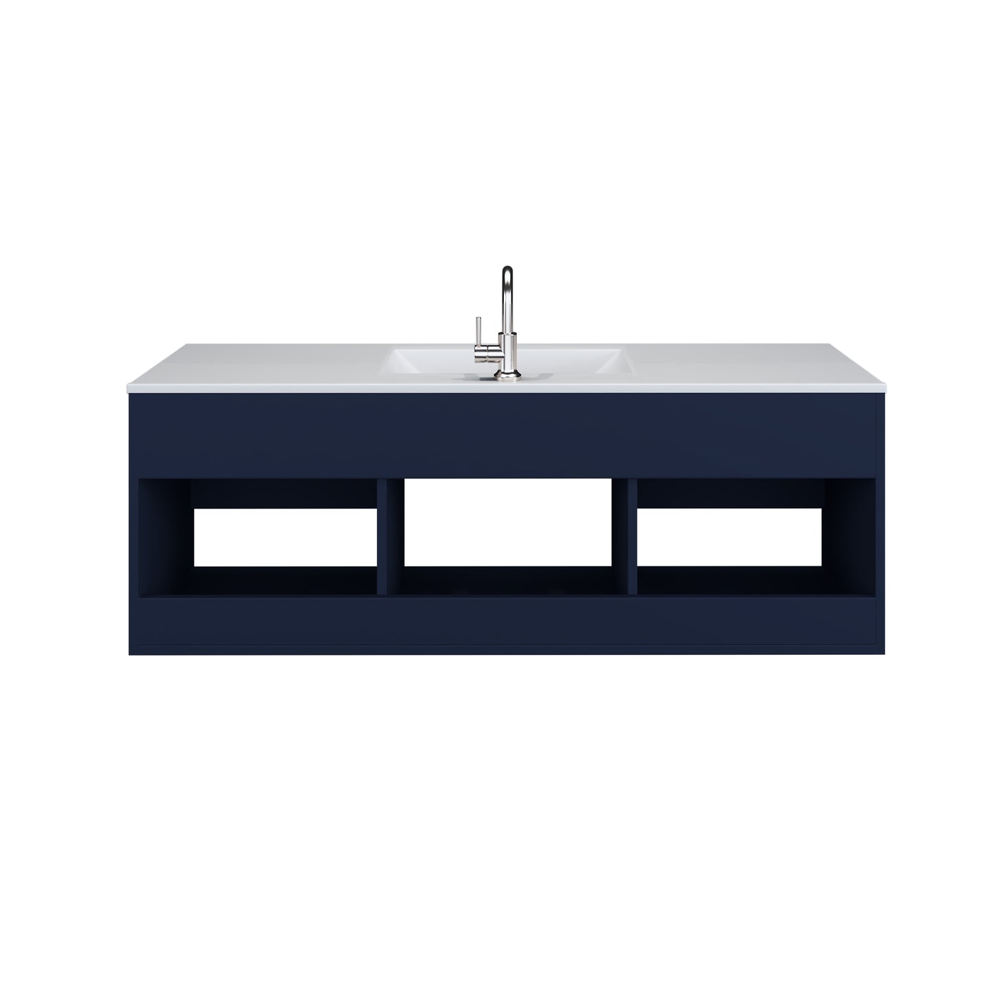 Salt 60" Single Sink Bathroom Vanity with integrated counter top
