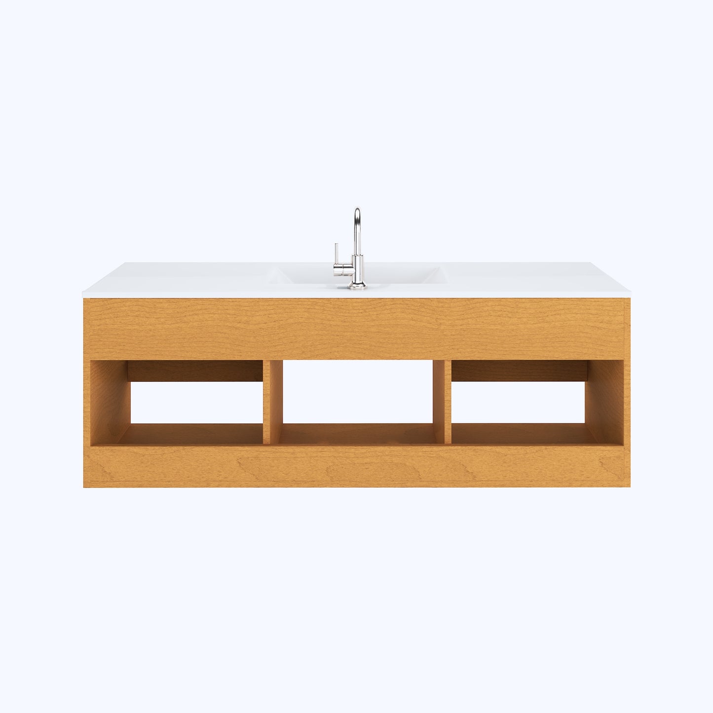 Salt 60" Single Sink Bathroom Vanity with integrated counter top