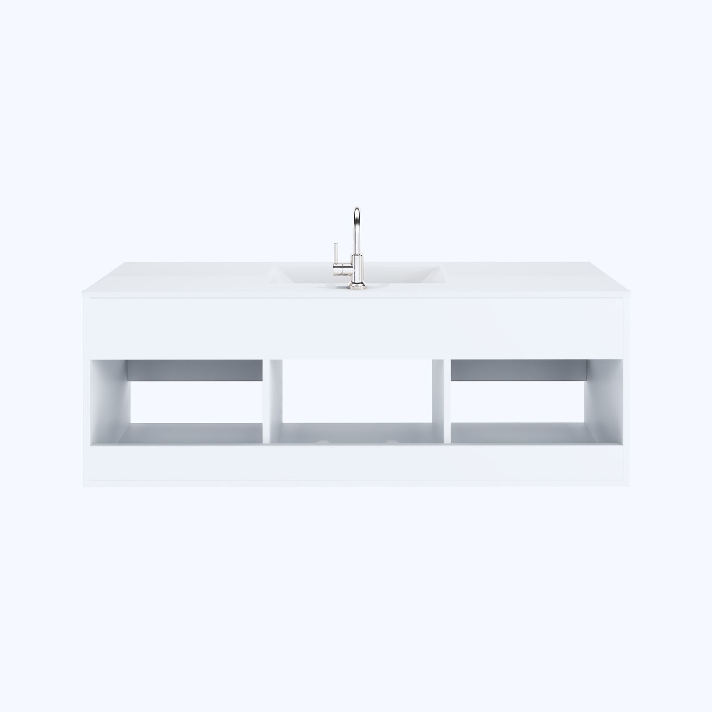 Salt 60" Single Sink Bathroom Vanity with integrated counter top