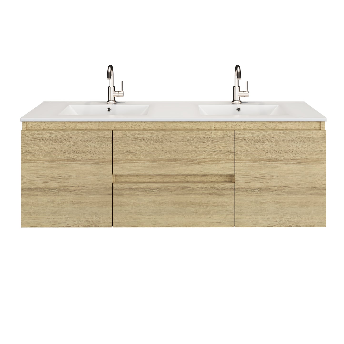 Salt 60" Double SInk Bathroom Vanity with integrated counter top