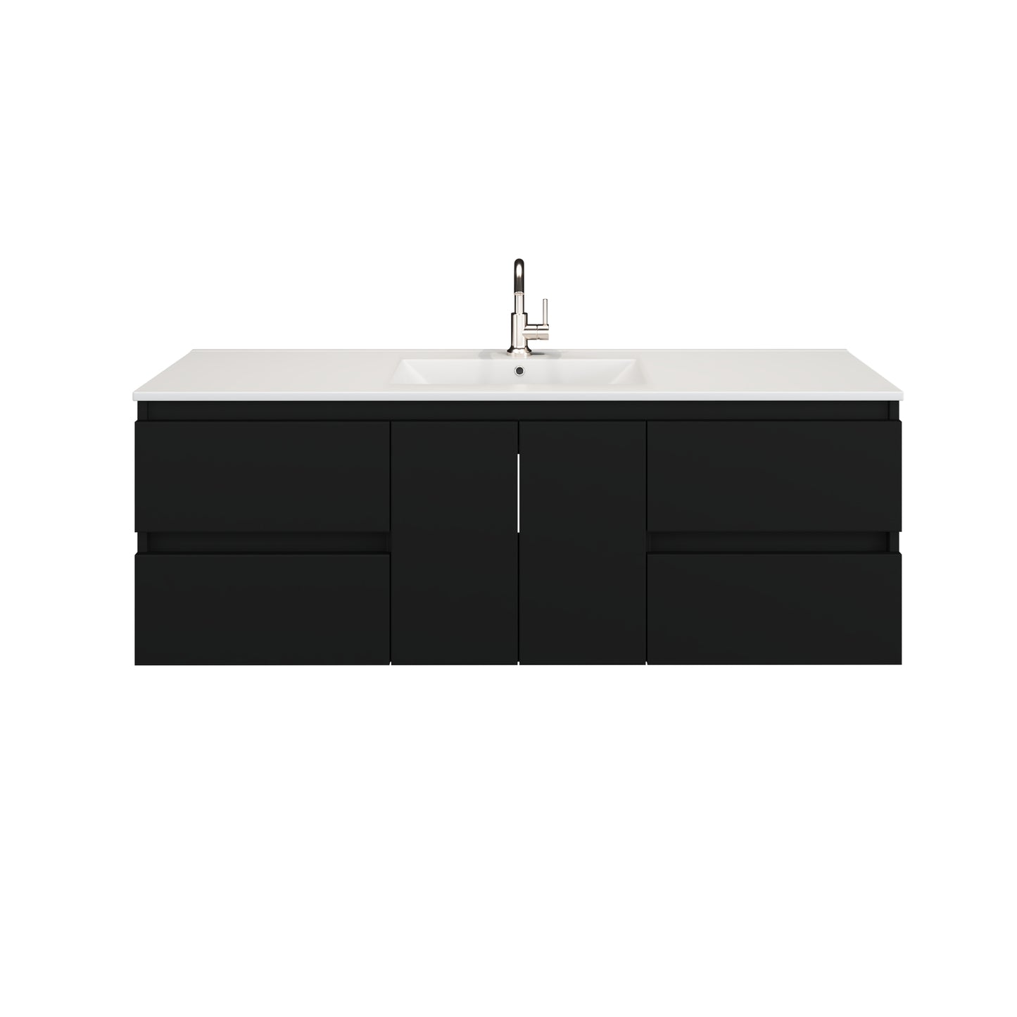 Salt 60" Double SInk Bathroom Vanity with integrated counter top