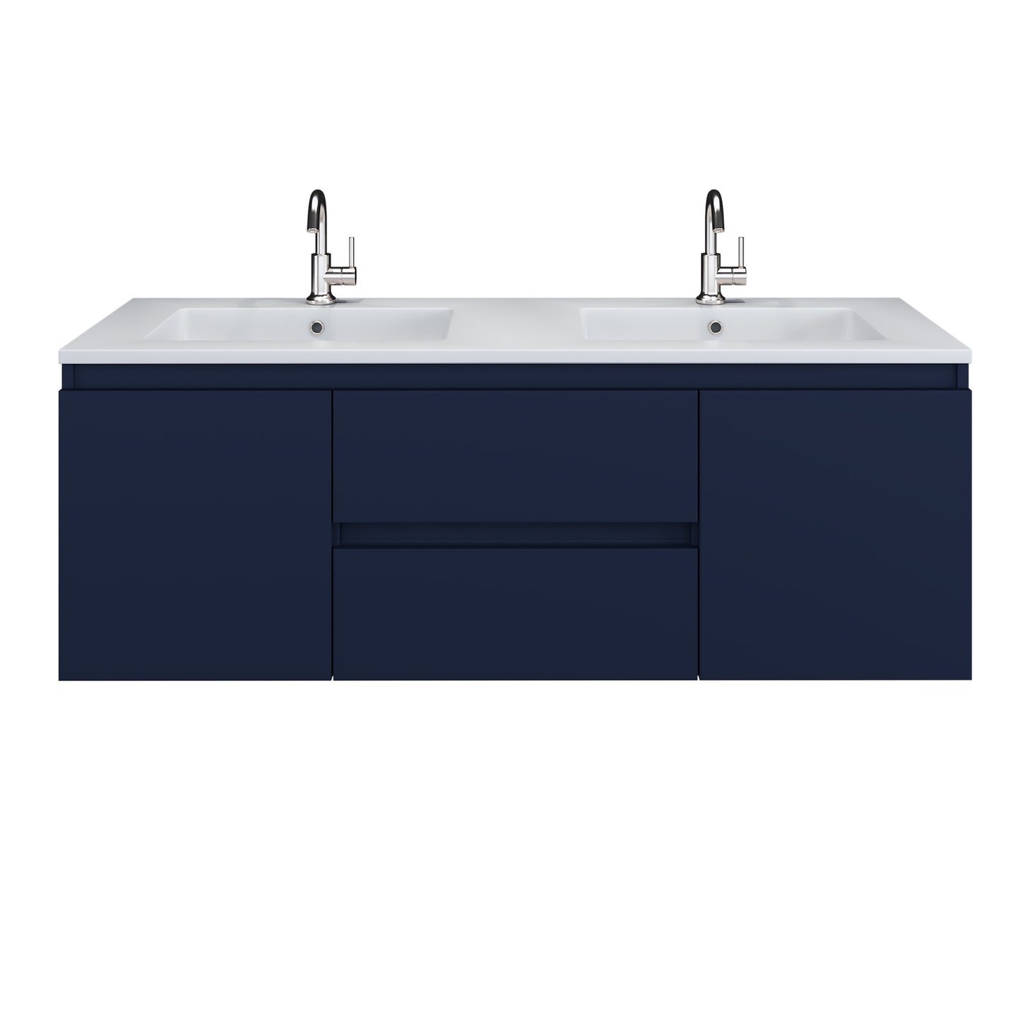 Salt 60" Double SInk Bathroom Vanity with integrated counter top