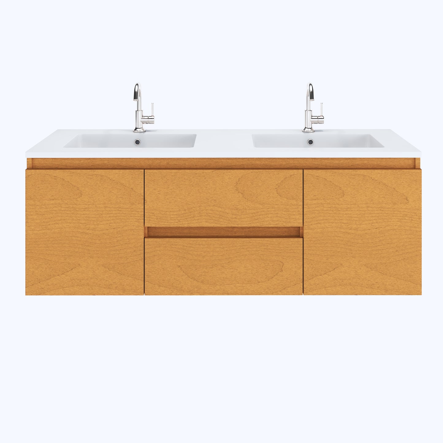 Salt 60" Double SInk Bathroom Vanity with integrated counter top