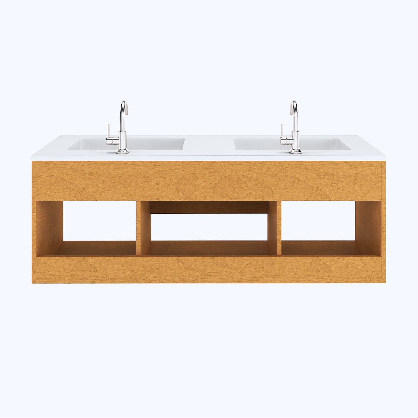 Salt 60" Double SInk Bathroom Vanity with integrated counter top