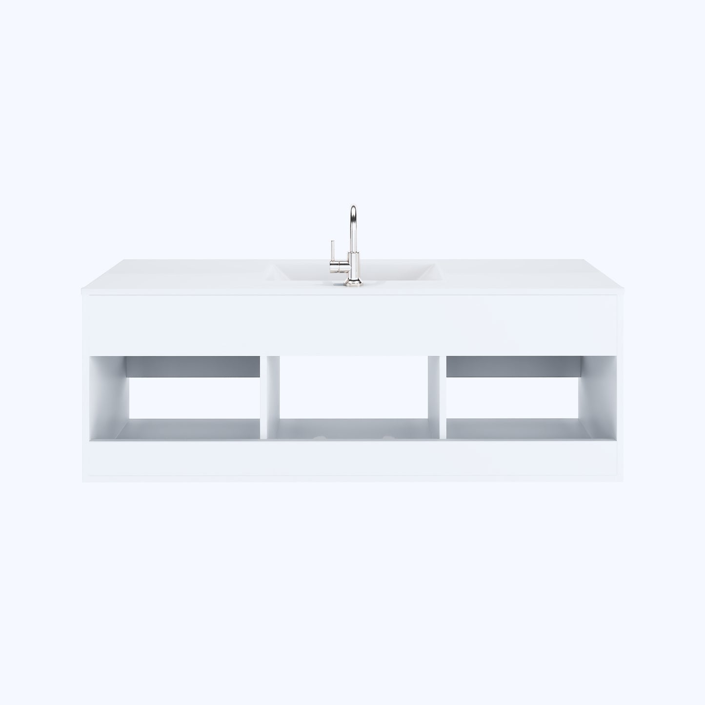 Salt 60" Single Sink Bathroom Vanity with integrated counter top