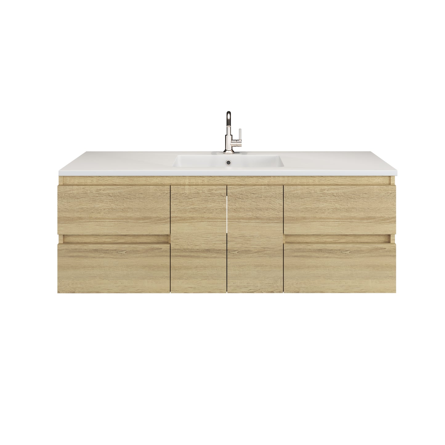 Salt 60" Single Sink Bathroom Vanity with integrated counter top