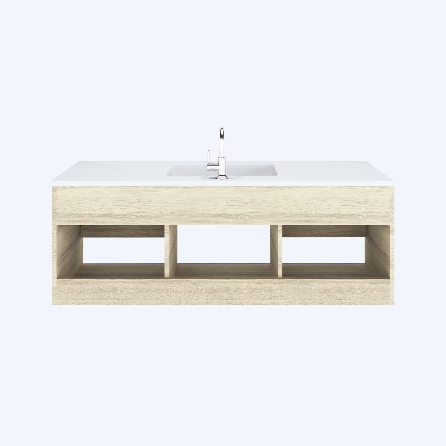 Salt 60" Single Sink Bathroom Vanity with integrated counter top