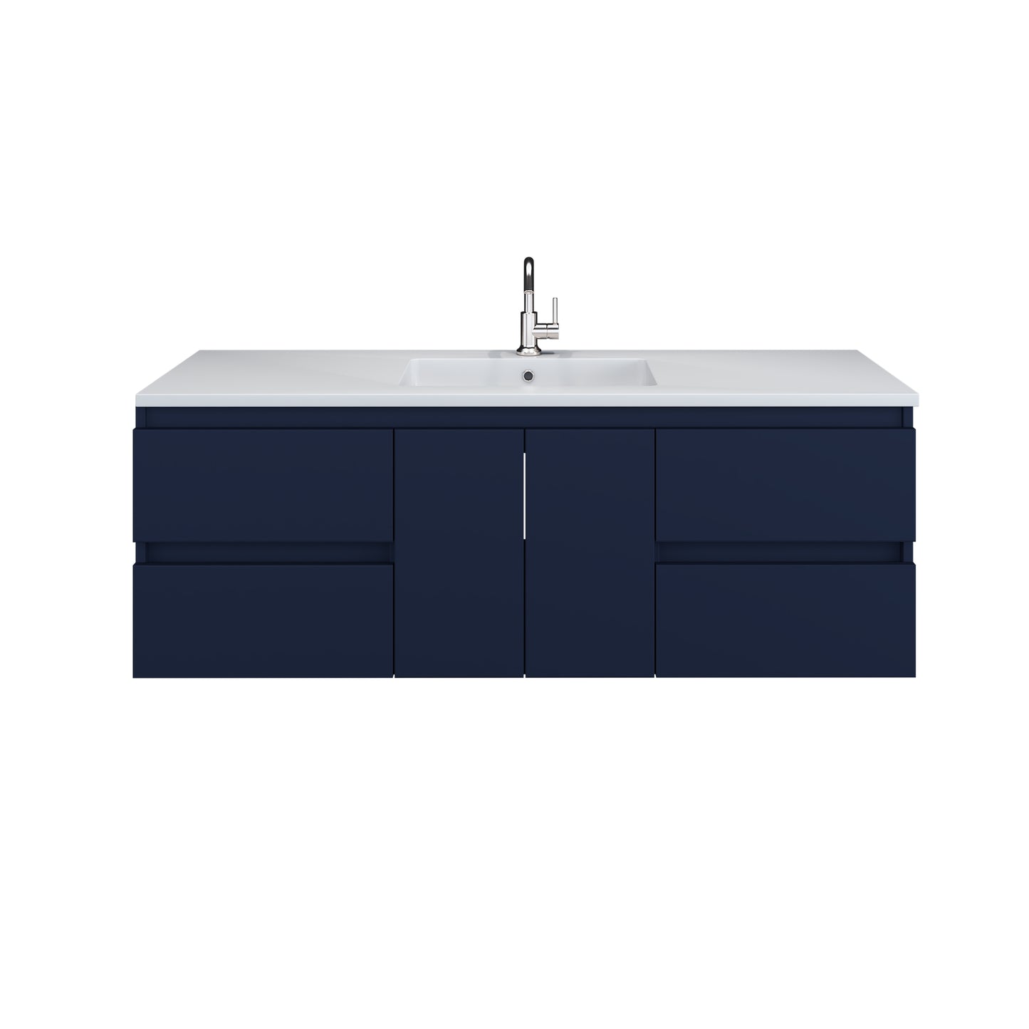 Salt 60" Single Sink Bathroom Vanity with integrated counter top