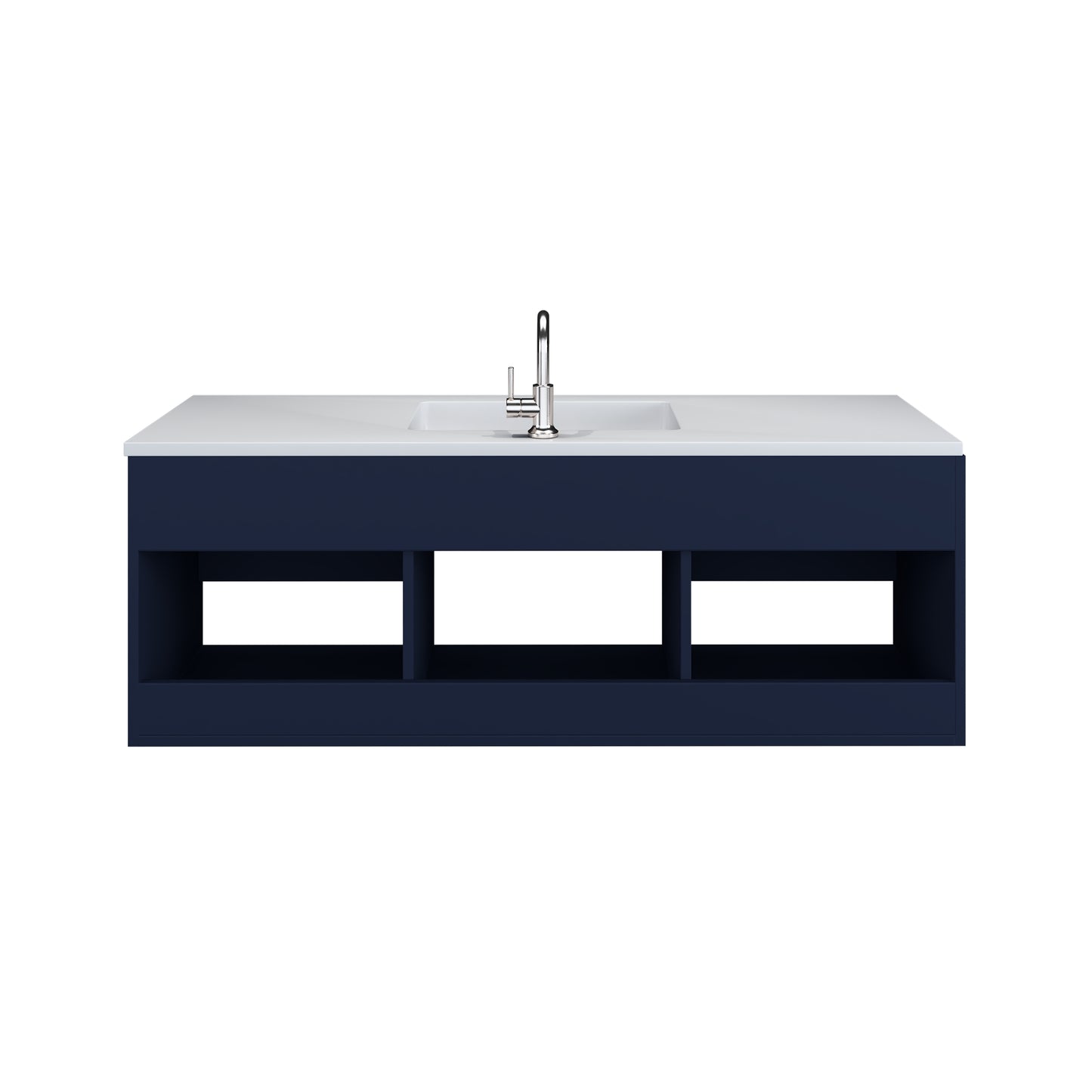 Salt 60" Single Sink Bathroom Vanity with integrated counter top