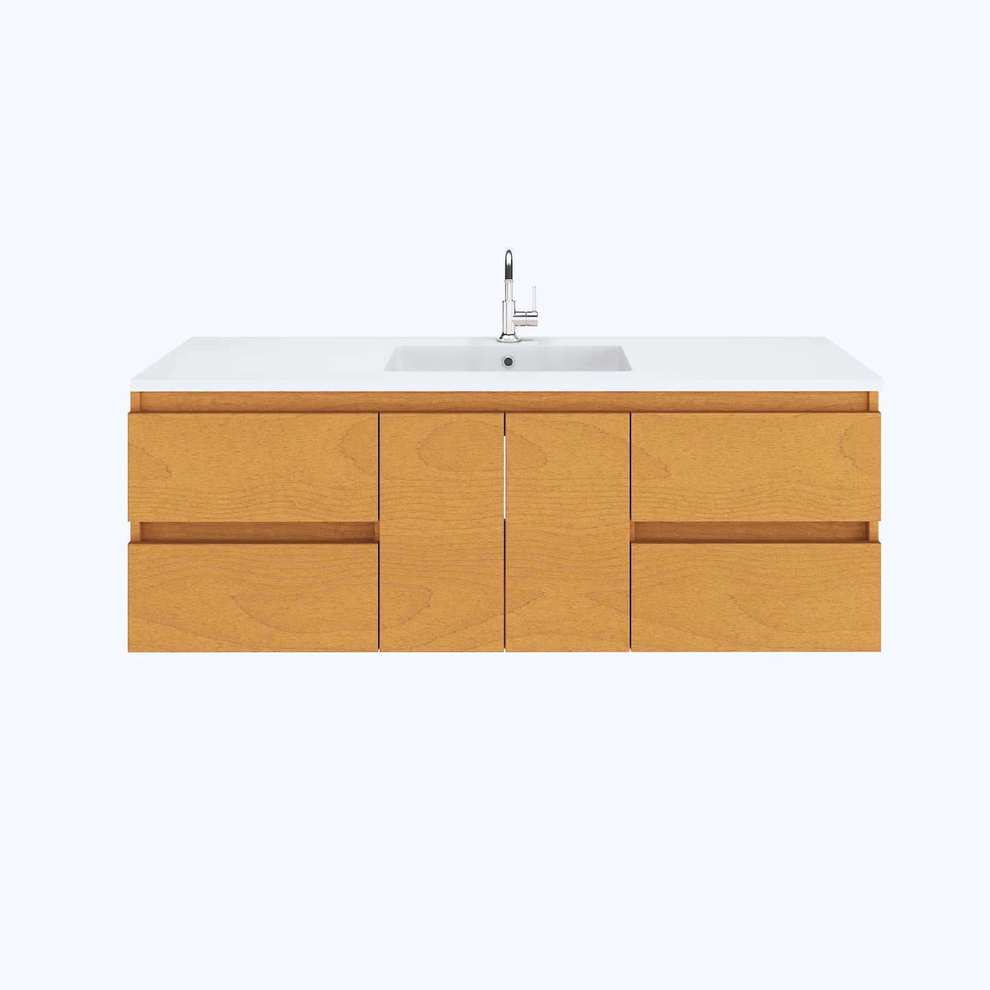 Salt 60" Single Sink Bathroom Vanity with integrated counter top