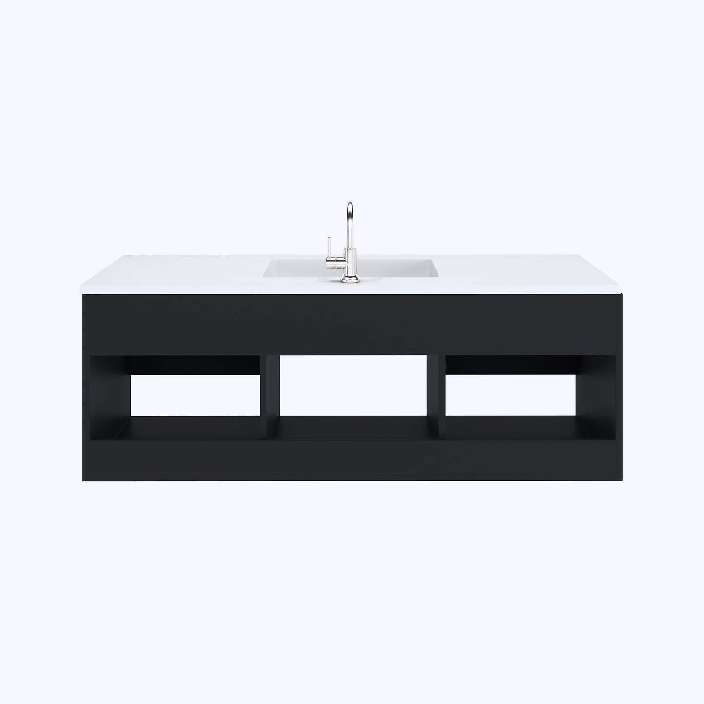 Salt 60" Single Sink Bathroom Vanity with integrated counter top