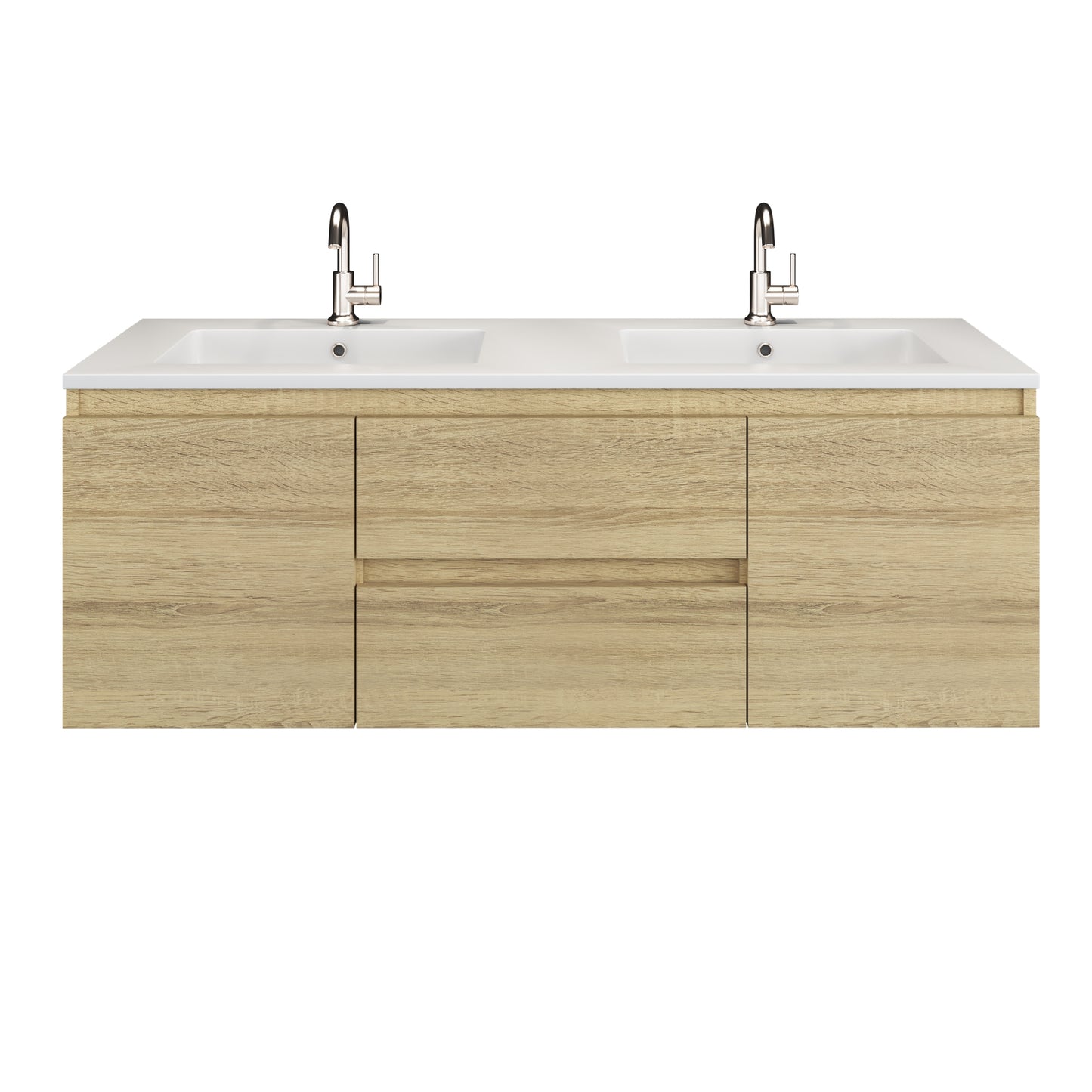 Salt 60" Double SInk Bathroom Vanity with integrated counter top