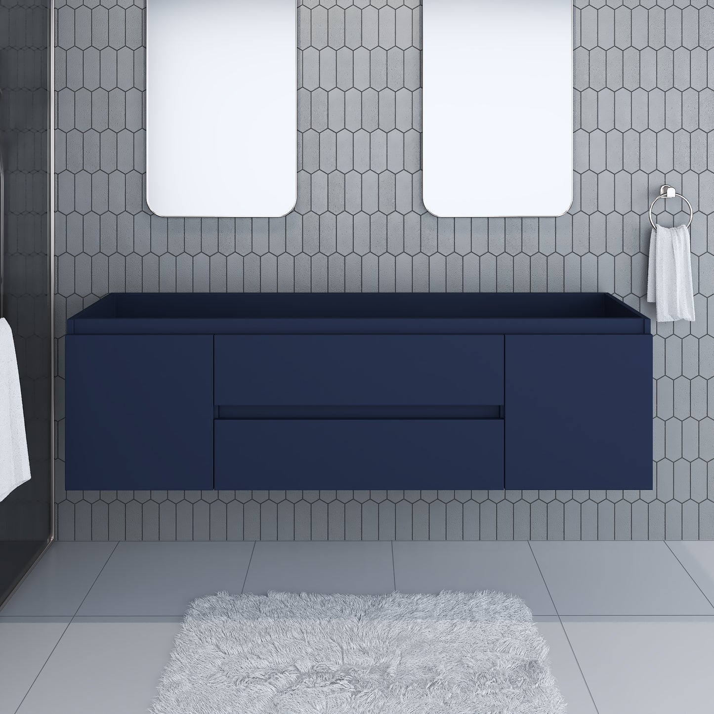Salt 72" Double Sink Bathroom Vanity Cabinet Only