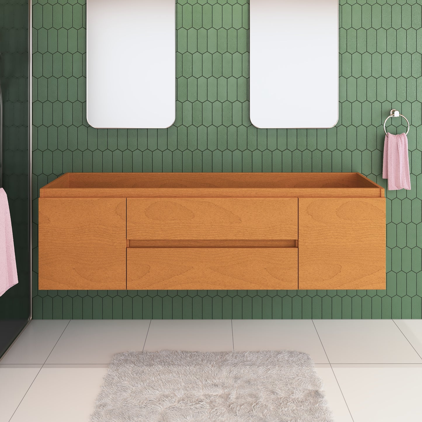 Salt 72" Double Sink Bathroom Vanity Cabinet Only