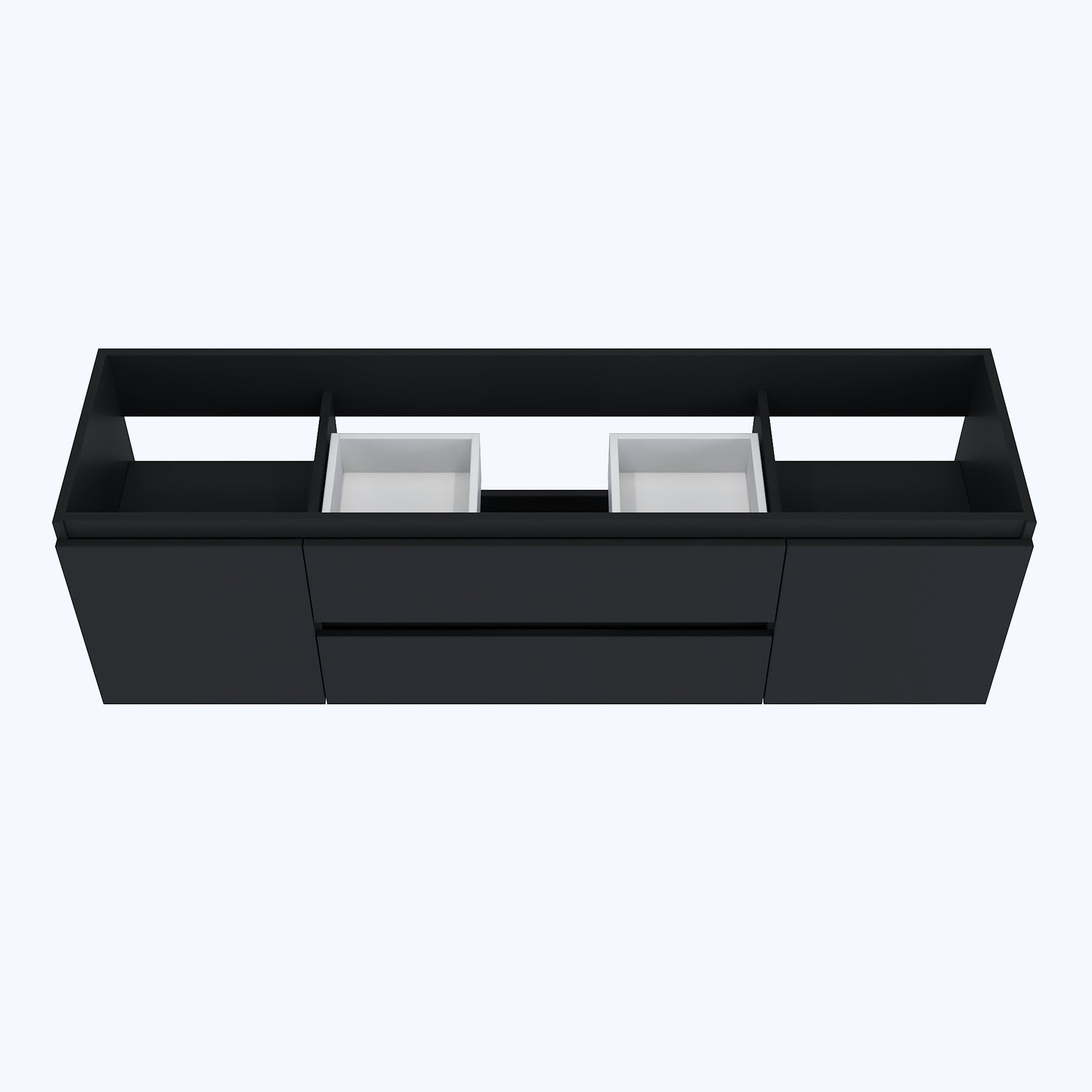 Salt 72" Double Sink Bathroom Vanity Cabinet Only