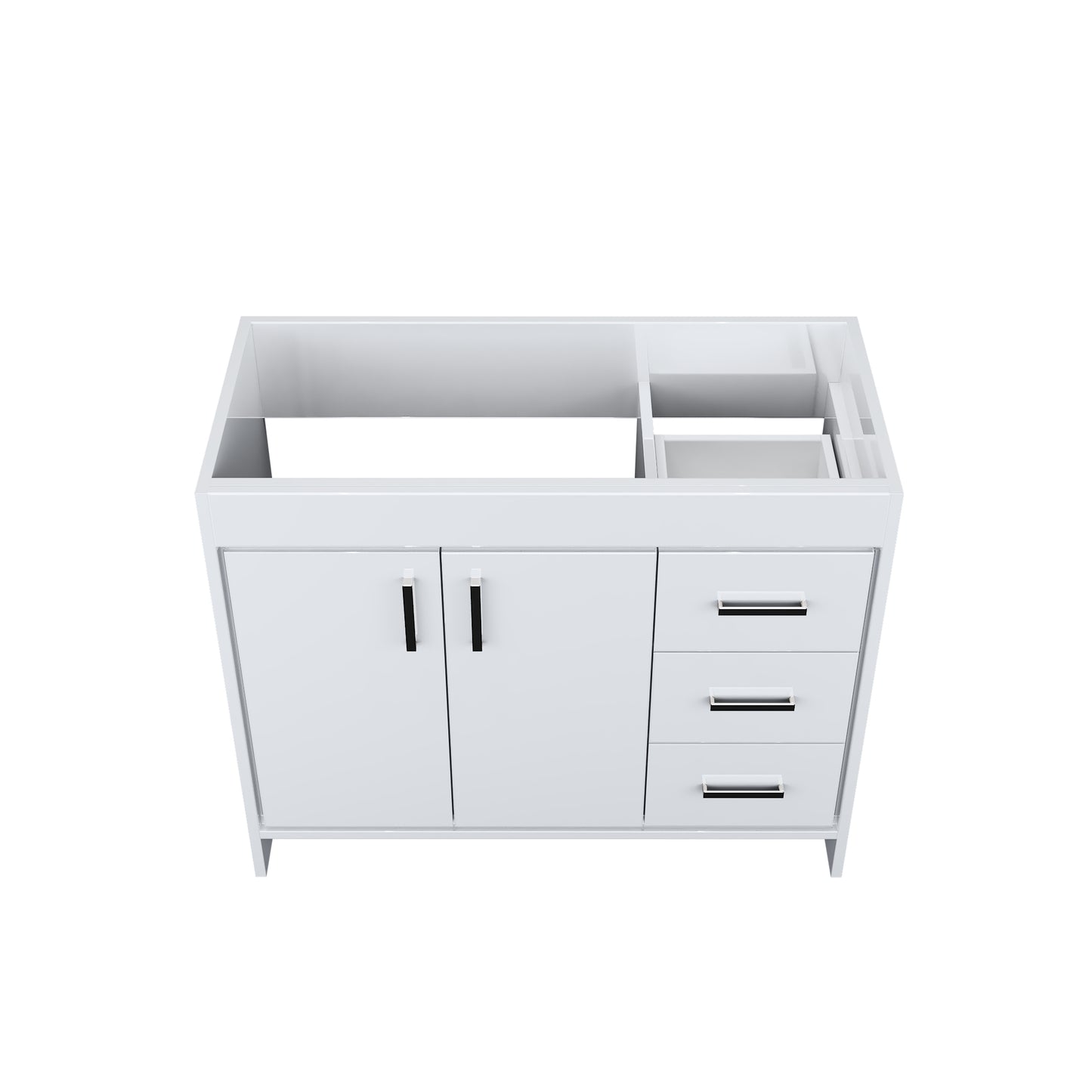 Snow 40" Bathroom Vanity Right Side Drawers Cabinet Only